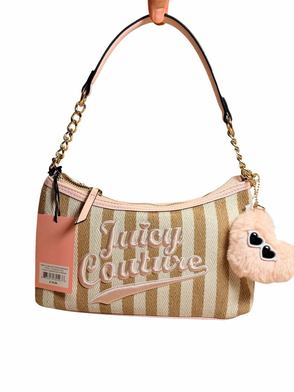 Juicy Couture Free To Be Juicy Shoulder Bag Sandstone Stripe